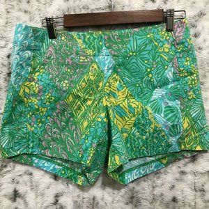 LILLY PULITZER Deenie Short Shorts in Sun Dance Size 6 Floral back Zip